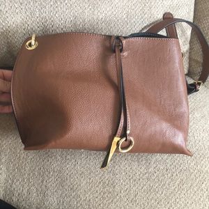 Brown Calvin Klein crossbody purse